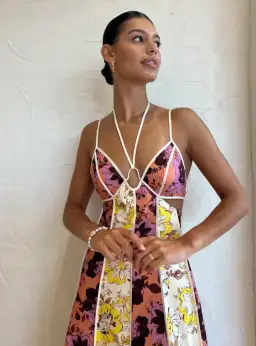 Significant Other Ana Maxi Dress in Floral Mix Multi-colored Size AU 8