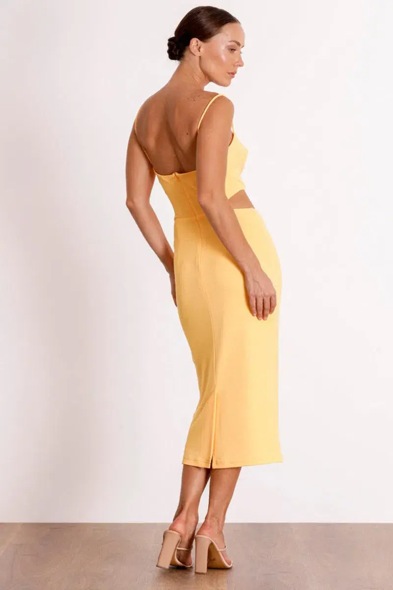 Pasduchas Pulse Slash Midi in Melon Size 16 for rent on The Volte - main image