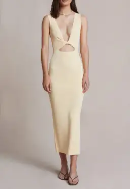 Bec & Bridge Sorbet Summer Midi Dress in Butter Yellow
Size 6