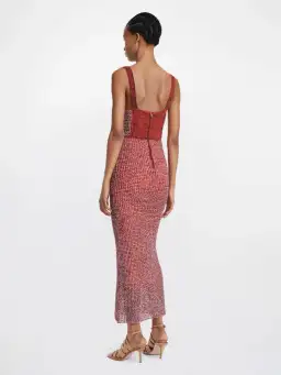 Dion Lee Marled Double Cup Corset Dress in Red Size S / Au 8 for rent on The Volte - image 3