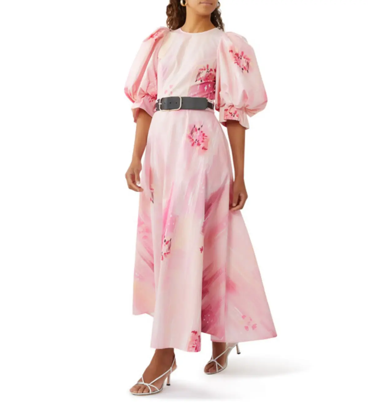 LEO LIN Clementine Puff Sleeve Midi Dress Size 10 - Image 1