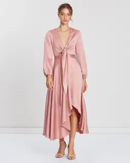 Pasduchas Mercury Midi Dress Blush Size 8