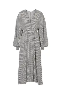 Scanlan Theodore Gingham Front Wrap Dress in Black/White Size S / Au 8 for rent on The Volte - image 5
