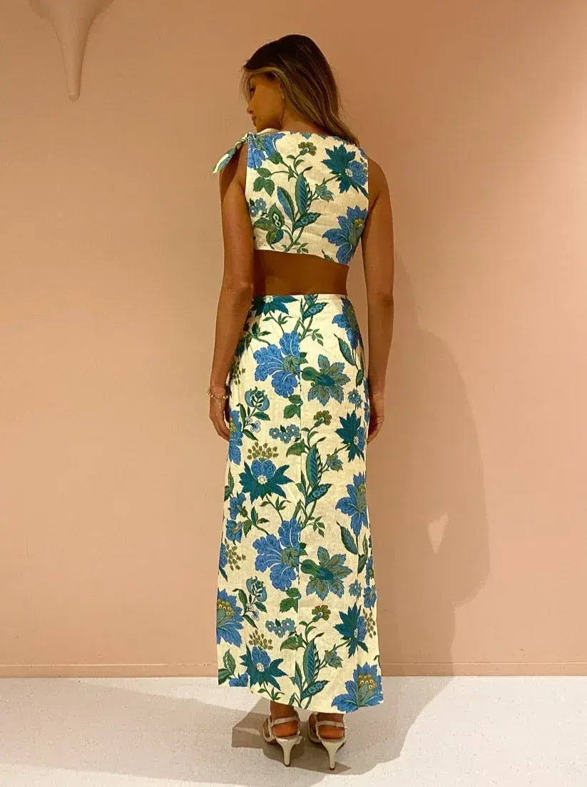 Sir the Label Alexandre Knot Dress in Marguerite Print Size 10 for rent on The Volte - main image