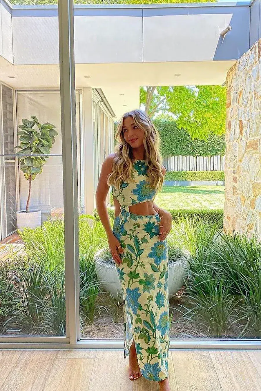 Sir the Label Alexandre Knot Dress in Marguerite Print Size 10 for rent on The Volte - main image