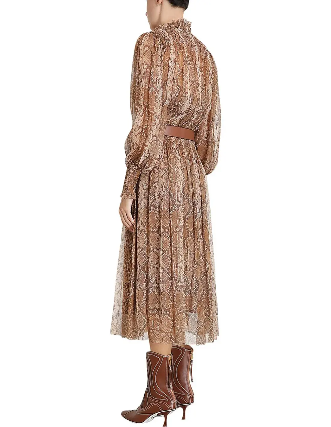 Zimmermann Botanica Python Silk Midi Dress Size 2/AU 12 for rent on The Volte - main image