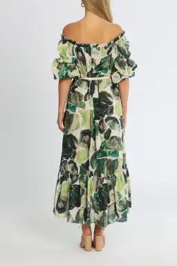 Alemais Siena Off Shoulder Abstract Poplin Dress Print Size 12 for rent on The Volte - image 3