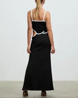 Christopher Esber Wave Bind Split Tank Dress Black Size AU 6 for rent on The Volte - image 2