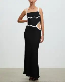 Christopher Esber Wave Bind Split Tank Dress Black Size AU 6 for rent on The Volte - image 1