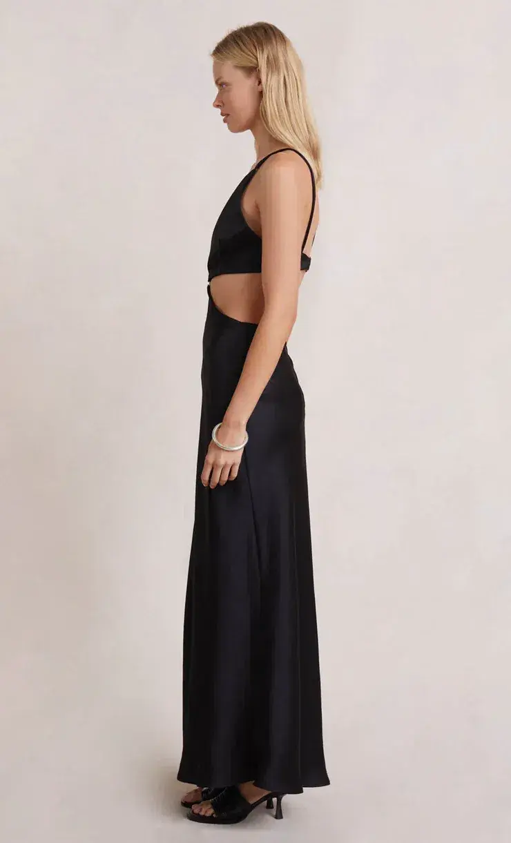 Bec & Bridge Felix V Maxi Dress Black Size AU 8 for rent on The Volte - main image