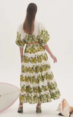 Alemais Wallis Tiered Midi Dress Multi-colored Size AU 14 for rent on The Volte - image 2