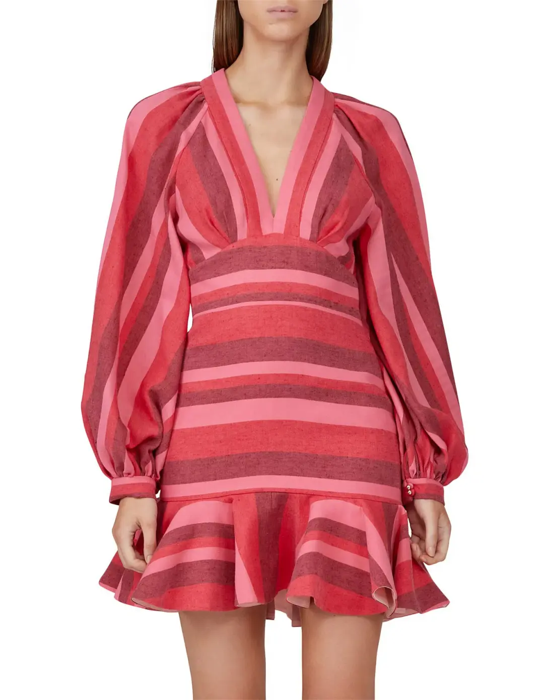 Acler Ellen Mini Dress Pink Size 6 for rent on The Volte - main image