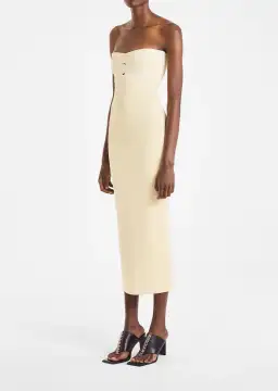 Dion Lee Interlock Bustier Midi Dress Cream Size S / Au 8