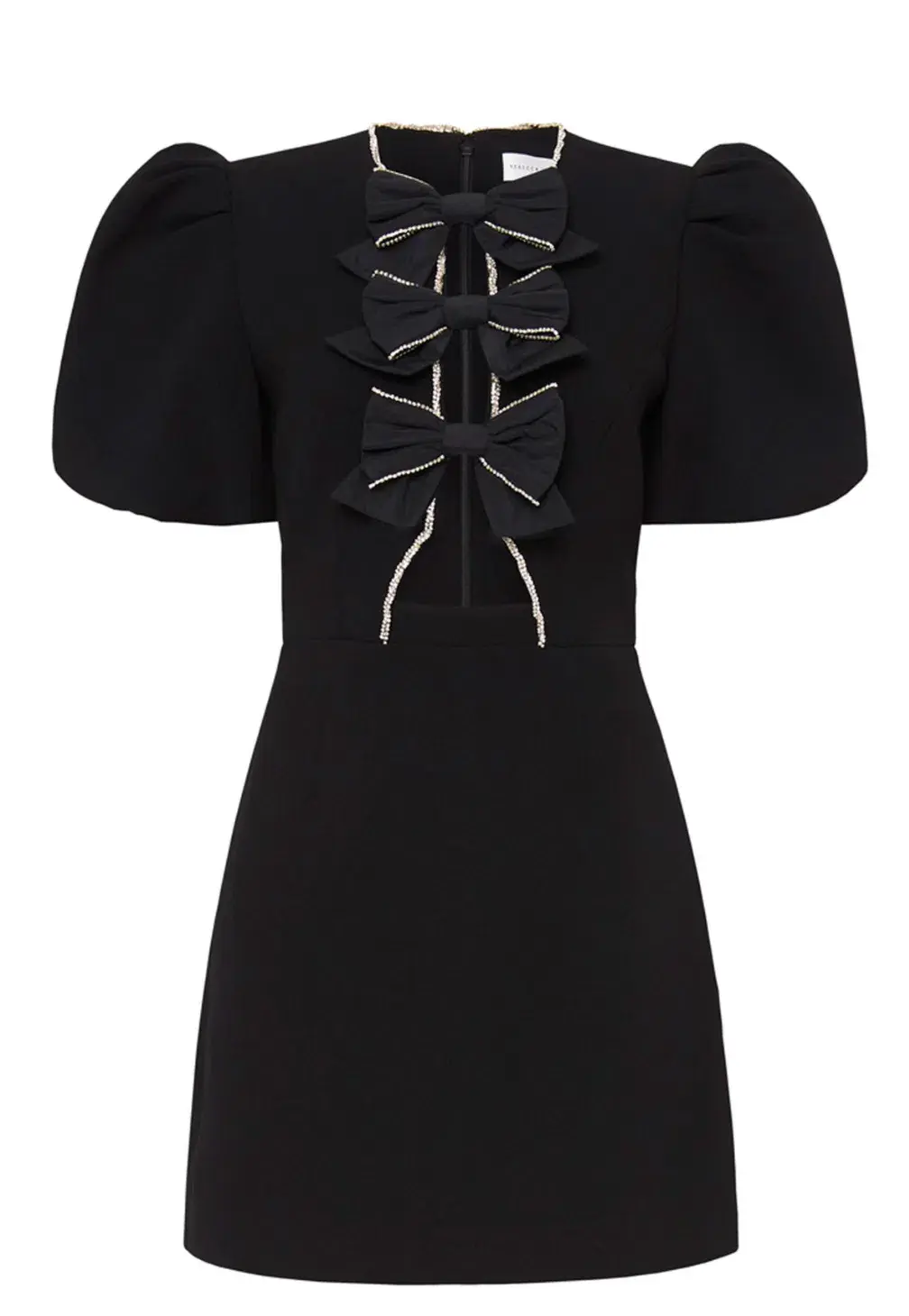 Rebecca Vallance Katie Bow Tie Mini Dress Black Size 8 for rent on The Volte - main image