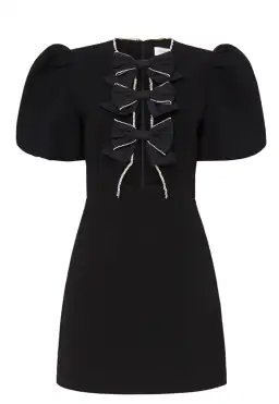 Rebecca Vallance Katie Bow Tie Mini Dress Black Size 8 for rent on The Volte - image 3