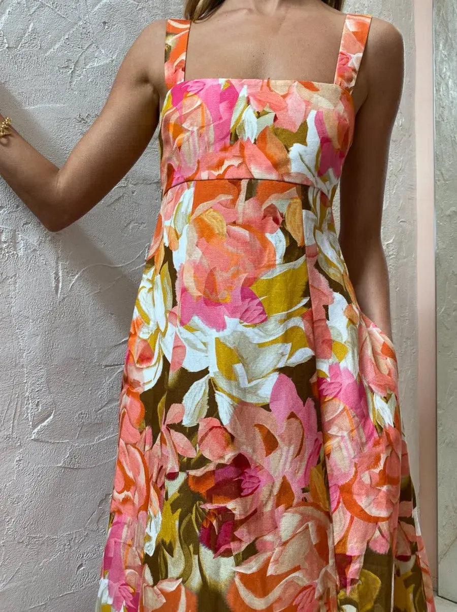Acler Tate Dress in Pink Bouquet Size 6 for rent on The Volte - main image