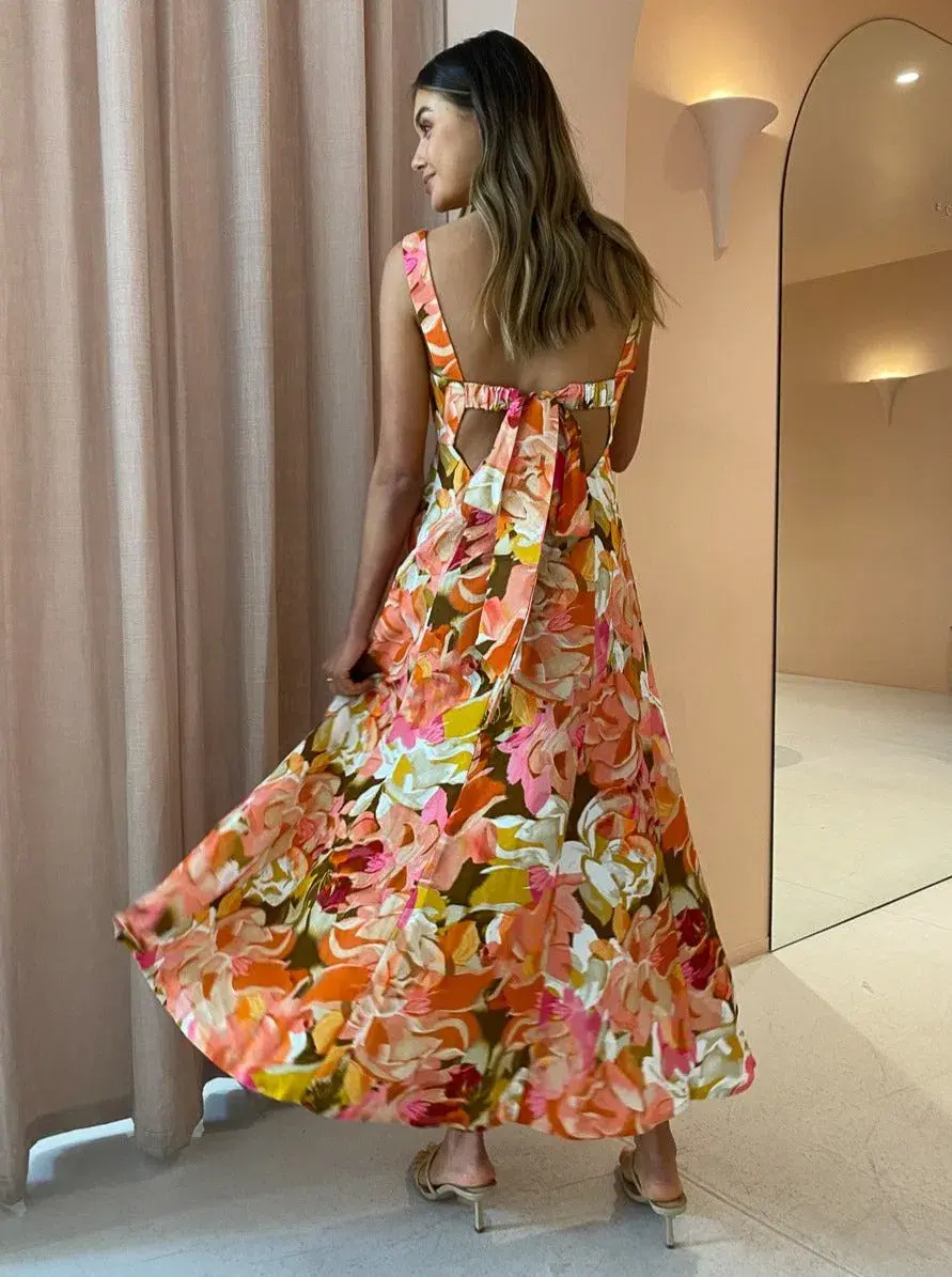 Acler Tate Dress in Pink Bouquet Size 6 for rent on The Volte - main image