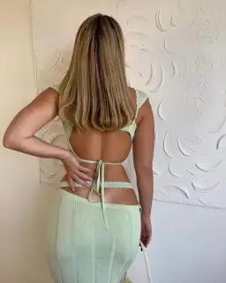 Amiss The Label Joanne Top and Skirt Set Green Size 6 for rent on The Volte - image 2