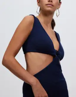 Cult Gaia Bank Cut Out Knit Maxi Dress in Ink Blue Size S / AU 8 for rent on The Volte - image 5