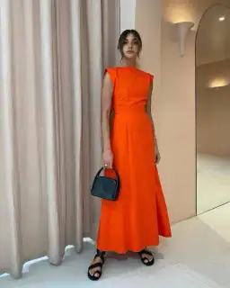 Sir The Label Anja Tie Midi Dress Red Size 0 / AU 6 for rent on The Volte - image 2