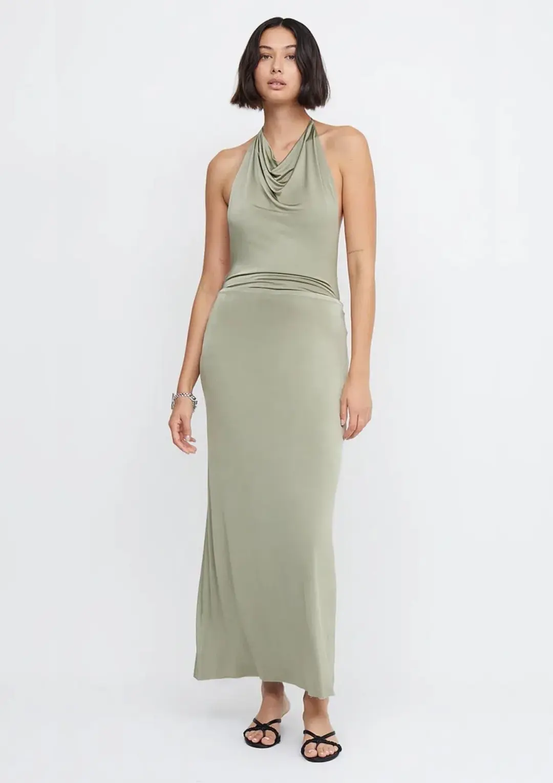 Bec & Bridge Ariel Halter Maxi Dress Green Size 8 for rent on The Volte - main image