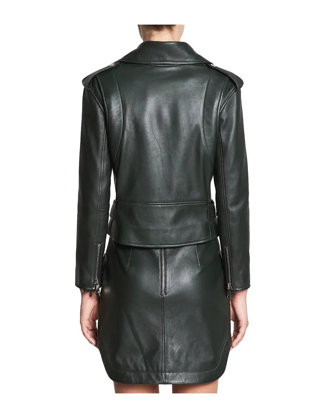 Manning Cartell Open Season Leather Biker Jacket Black Size 12/L for rent on The Volte - main image