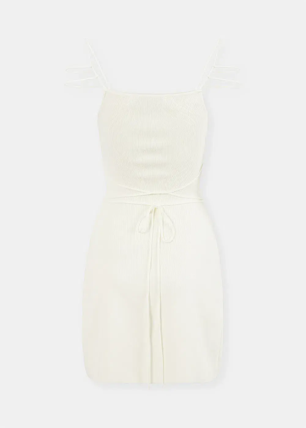 Mach & Mach Ivory Matilde Mini Dress Ivory for rent on The Volte - main image