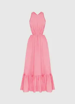 Leo Lin Flamingo Cut Out Dress Pink Size 10 for rent on The Volte - image 2