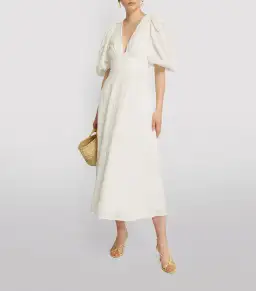 Acler Hamilton Midi Dress in Ivory Size 8 for rent on The Volte - image 1