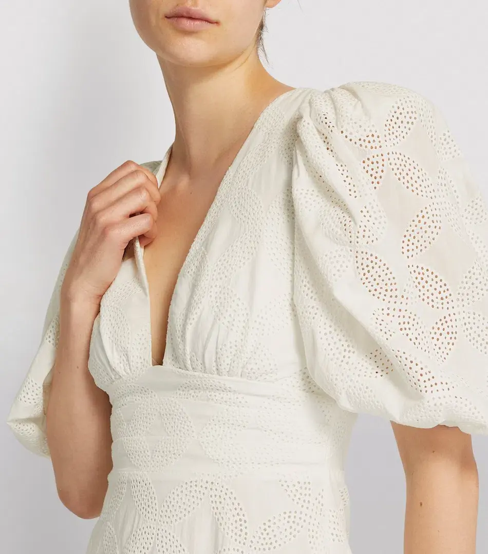 Acler Hamilton Midi Dress in Ivory Size 8 for rent on The Volte - main image