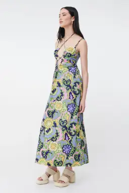 Suboo Print Henri Strappy Cutout Maxi Dress Multi-colored Size S / AU 8 for rent on The Volte - image 3