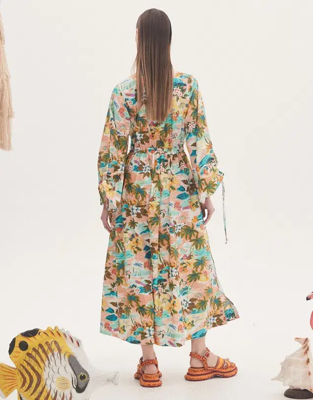 Alemais Mermaid Point Midi Dress Multi-colored Size AU 10 for rent on The Volte - main image