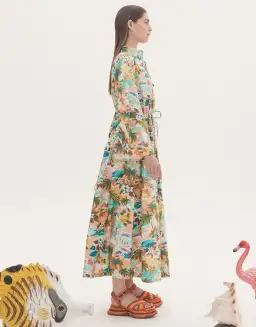 Alemais Mermaid Point Midi Dress Multi-colored Size AU 10 for rent on The Volte - image 3