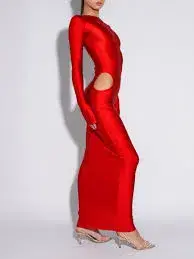 Effie Kats Meika Gown Cherry Red Size AU 10 for rent on The Volte - main image