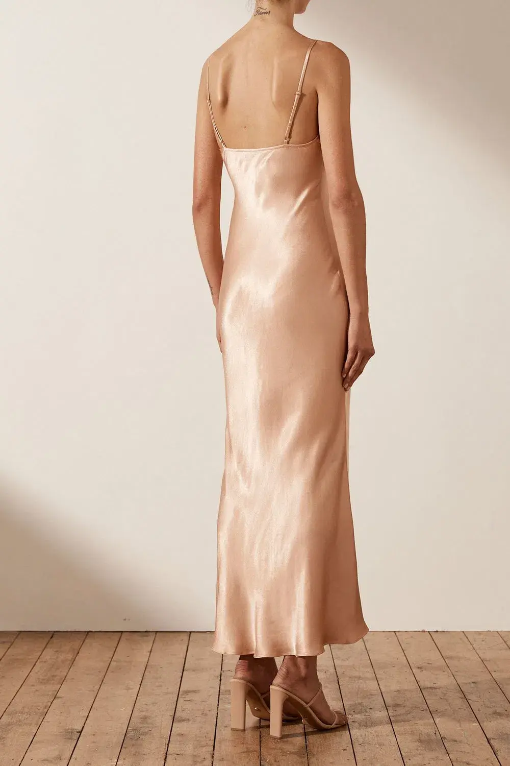 Shona Joy La Lune Bias Slip Dessert Rose Size AU 8 for rent on The Volte - main image