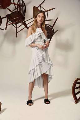 Acler Keppel Pleat Dress size 8 for rent on The Volte - image 4