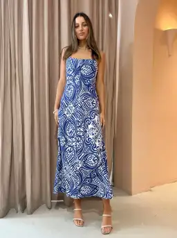 Shona Joy Pombeline Bias Slip Midi Dress Print Size 6 for rent on The Volte - image 1