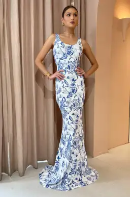 Sonya Moda Isabelle Gown in Paisley Floral Size 10