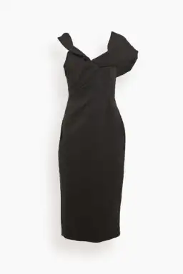 Rachel Gilbert Matteo Midi Dress Black Size 6 for rent on The Volte - image 3