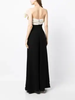 Rachel Gilbert Lavina Floor length Gown Black/White Size 3/ AU 12 for rent on The Volte - image 3