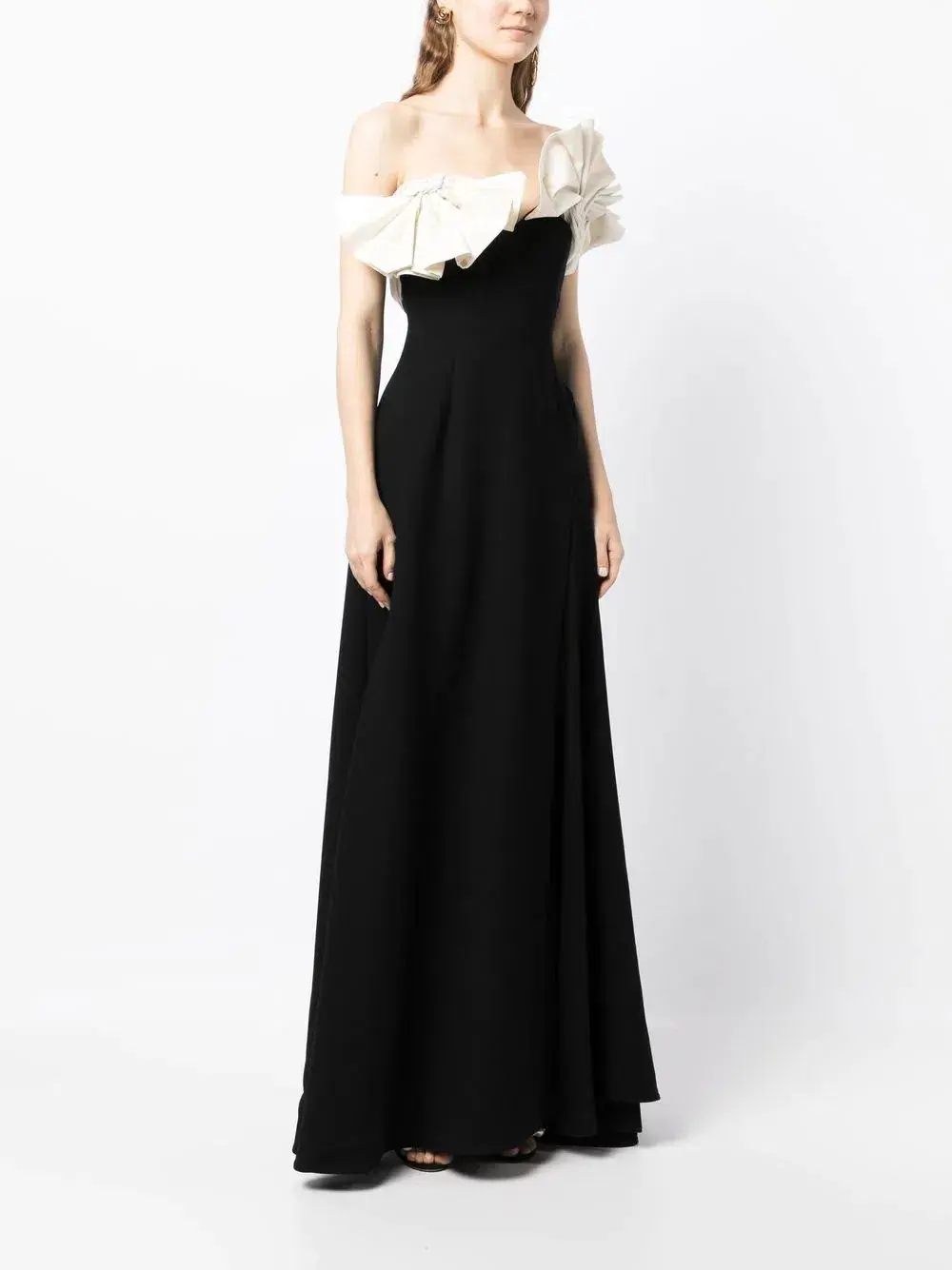Rachel Gilbert Lavina Floor length Gown Black/White Size 3/ AU 12 for rent on The Volte - main image