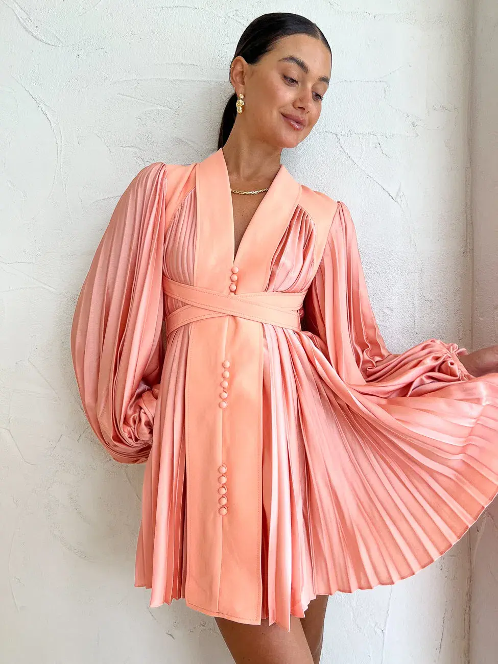 Acler George Dress in Coral Size 8 for rent on The Volte - main image