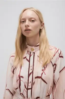 Aje Beatrice Pleated Midi Dress Print Size 16 for rent on The Volte - image 3