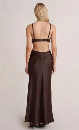 Bec & Bridge Felix Maxi Dress Brown Size 6 for rent on The Volte - image 2