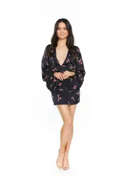Rat & Boa Stevie Dress Black Floral Size 8 for rent on The Volte - image 2