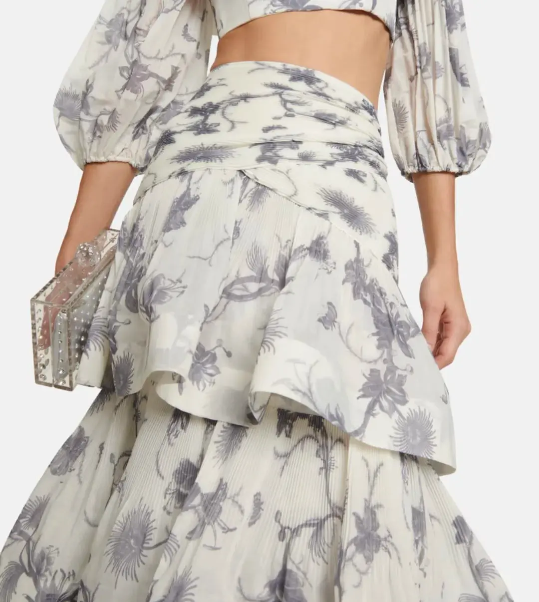 Zimmermann Kiera Set Top & Skirt White Size 4 for rent on The Volte - main image