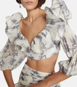 Zimmermann Kiera Set Top & Skirt White Size 4 for rent on The Volte - image 1