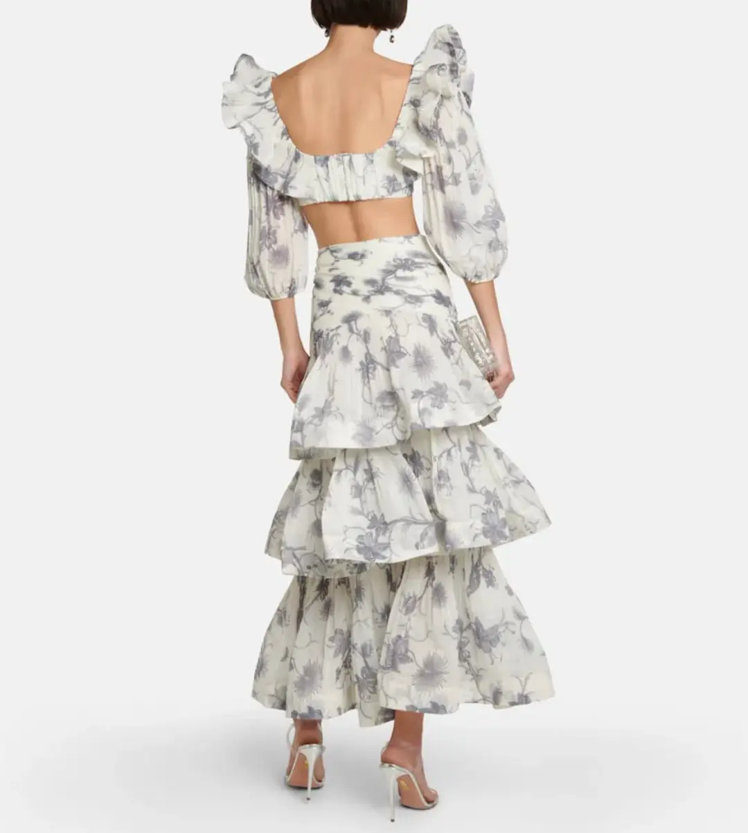 Zimmermann Kiera Set Top & Skirt White Size 4 for rent on The Volte - main image