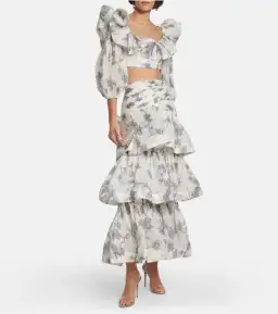 Zimmermann Kiera Set Top & Skirt White Size 4 for rent on The Volte - image 2
