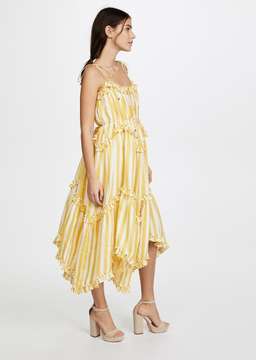 Zimmermann Lumino Floating Stripe Dress Yellow Size 6 for rent on The Volte - image 2